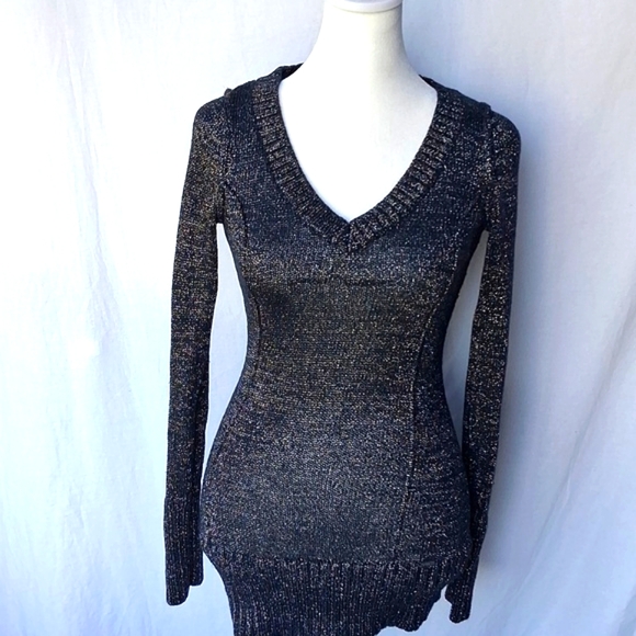Guess Black Sweater Mini Dress Size S - Picture 13 of 15